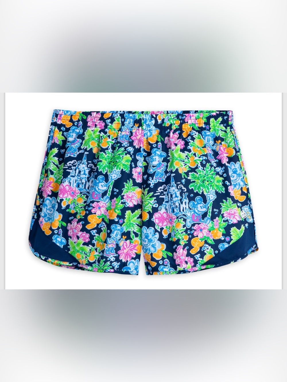 Lilly Pulitzer Disney Mickey Minnie Shorts Athletic Swim Blue Size XL - Picture 8 of 8